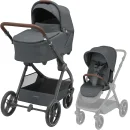 Maxi Cosi Kinderwagen Oxford + Twillic Graphite (Dark Frame + Brown Leather)