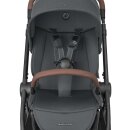 Maxi Cosi Kinderwagen Oxford + Twillic Graphite (Dark Frame + Brown Leather)