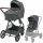Maxi Cosi Kinderwagen Oxford + Twillic Graphite (Dark Frame + Brown Leather)