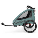 Qeridoo Fahrradanhänger Qupa 2 Plus Mineral Blue