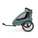 Qeridoo Fahrradanhänger Qupa 2 Plus Mineral Blue