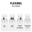 Hauck Baby Lounger Babsysitz für Fahrradanhänger 2 Grau