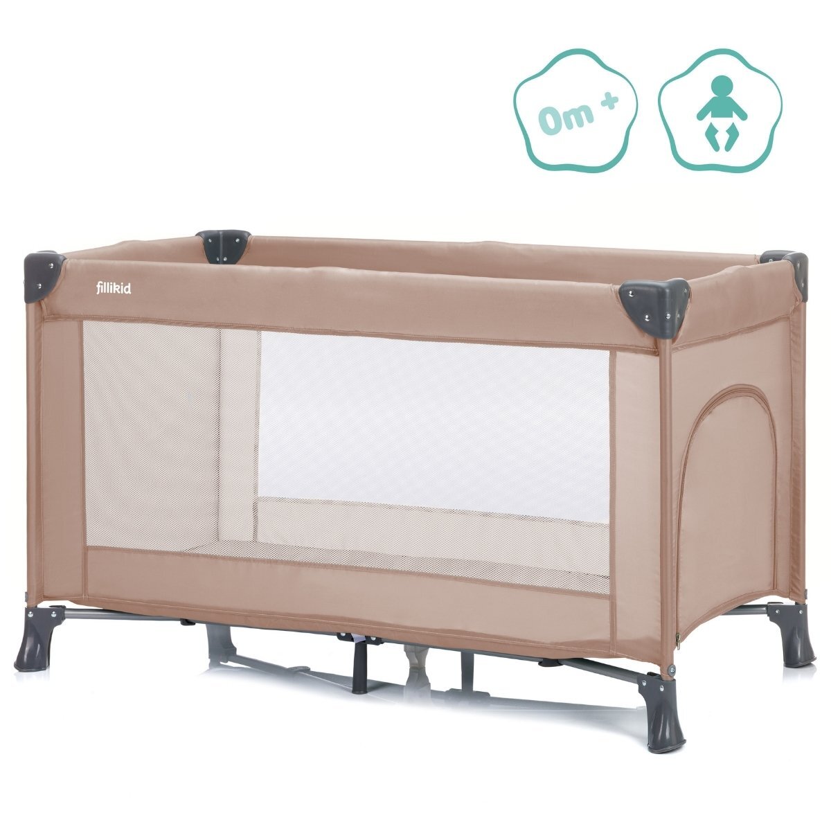 Fillikid Unisex Baby Braun Reisebett Valencia - Image 3