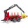 Bruder 02252 Rückeanhänger mit Ladekran, 4 Baumstämmen und Holzgreifer
