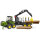 Bruder 02133 John Deere 1210E Rückezug mit 4 Baumstämmen + Holzgreifer