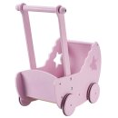 Kids Concept 412668 Puppenwagen mit Decke und Matratze rosa