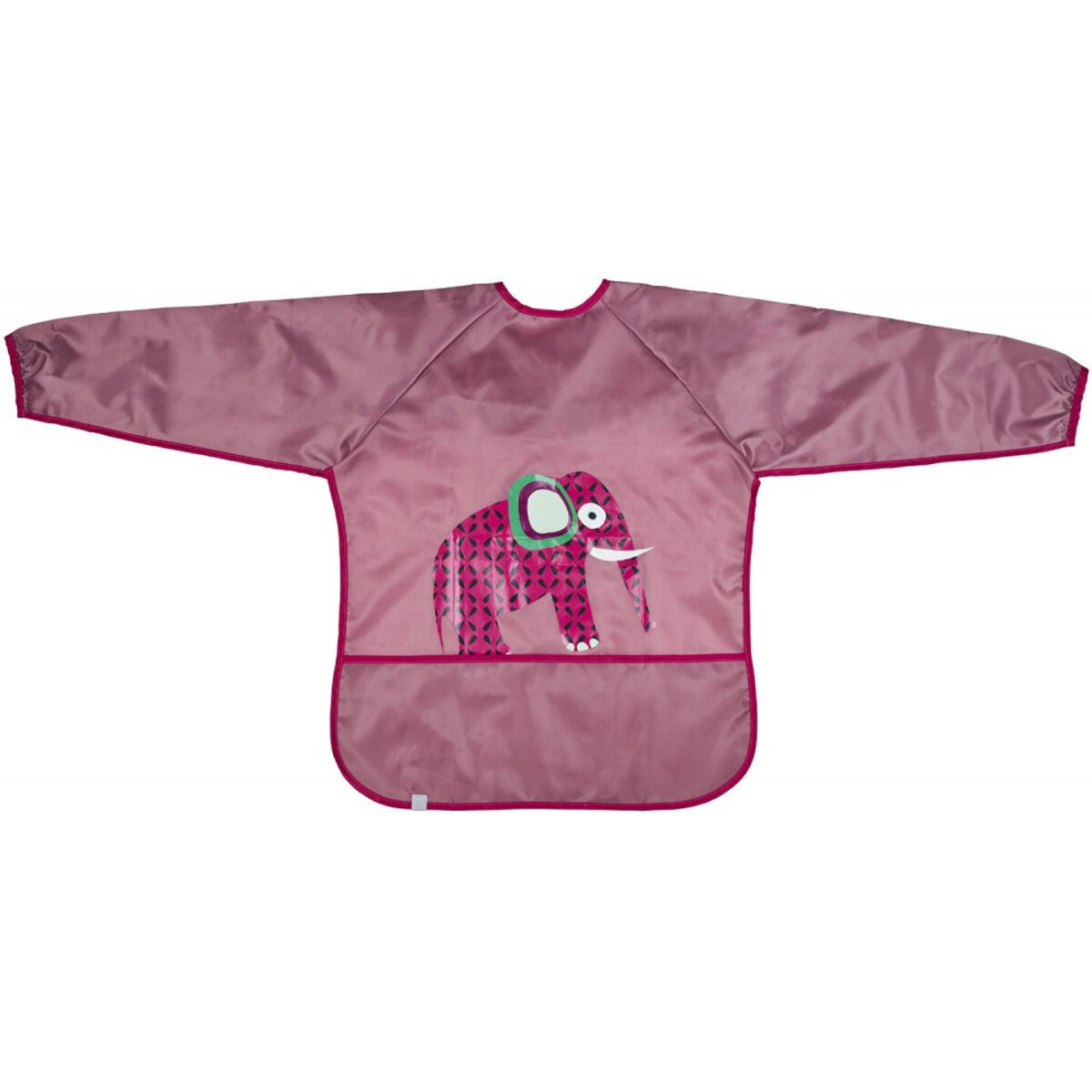 Lässig Lätzchen Art Smock Wildlife Elephant - Pink Rosa / Pink