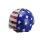Kiddimoto 2kmh018s Design Sport Helm USA Flag / Flagge Gr. S