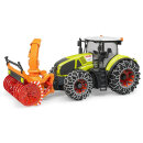 Bruder 03017 Traktor Claas Axion 950 mit Schneeketten und Schneefräse