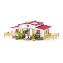 Schleich 42344 Reiterhof mit Reiterin, Pferden und Zubehör
