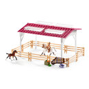 Schleich 42344 Reiterhof mit Reiterin, Pferden und Zubehör
