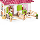 Schleich 42344 Reiterhof mit Reiterin, Pferden und Zubehör