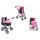 Bayer Chic 2000 Kombi Puppenwagen Emotion 2 in 1 Pink Checker